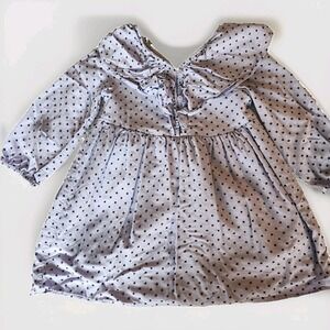 ZARA Blue Collared Dress Polka Dots‎ - Size: 2-3 Years (98cm)